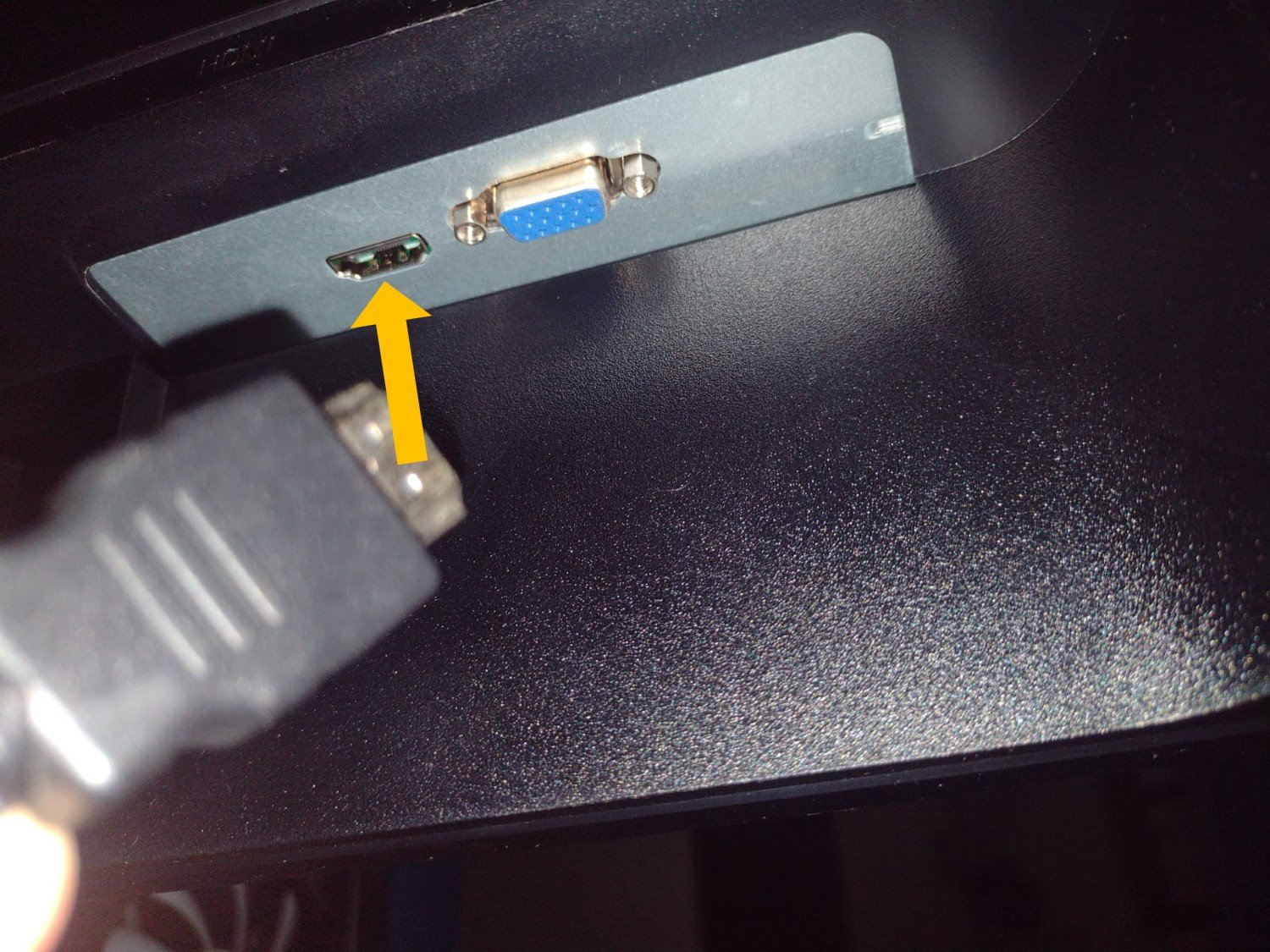 Conexão de vídeo no monitor