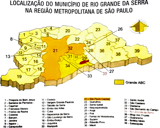 Mapa de Localização de Rio Grande da Serra